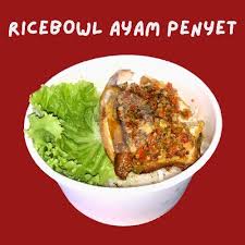 Paket Rice Bowl Ayam Penyet + Es Teh